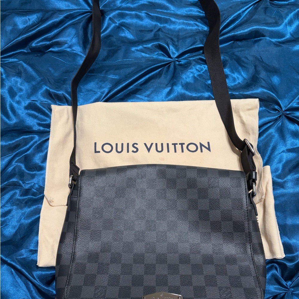 Louis Vuitton Dark Checkered Messenger Bag